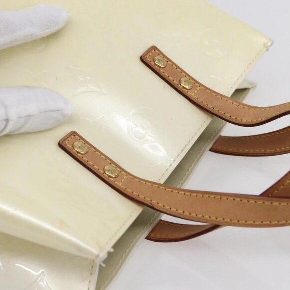 LOUIS VUITTON Monogram Vernis Reade PM Hand Bag Perle - Picture 9 of 15